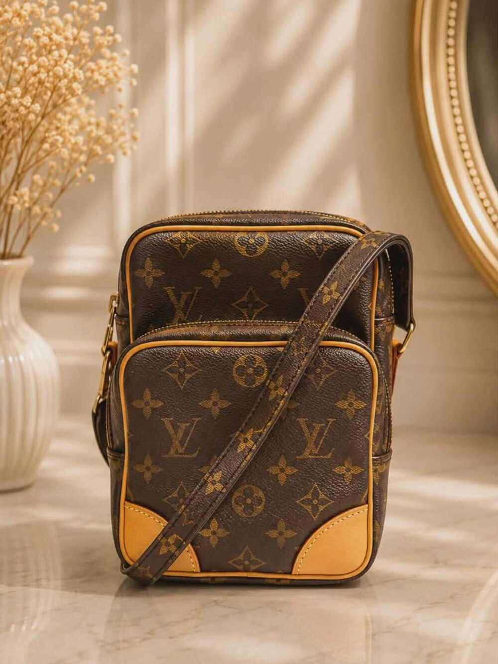 Authentic Louis Vuitton Monogram Amazone Crossbody Bag Vintage Shoulder Bag